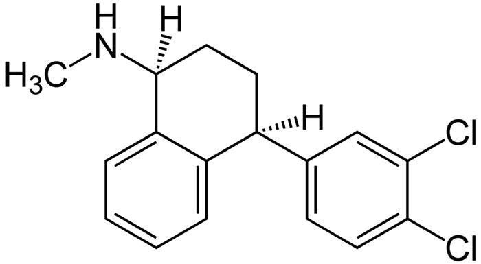 Сертралина гидрохлорид - структурная формула действующего вещества препарата Золофт