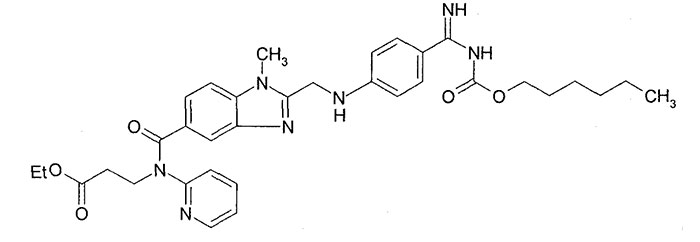 Дабигатрана этексилат -структурная формула действующего вещества препарата Прадакса