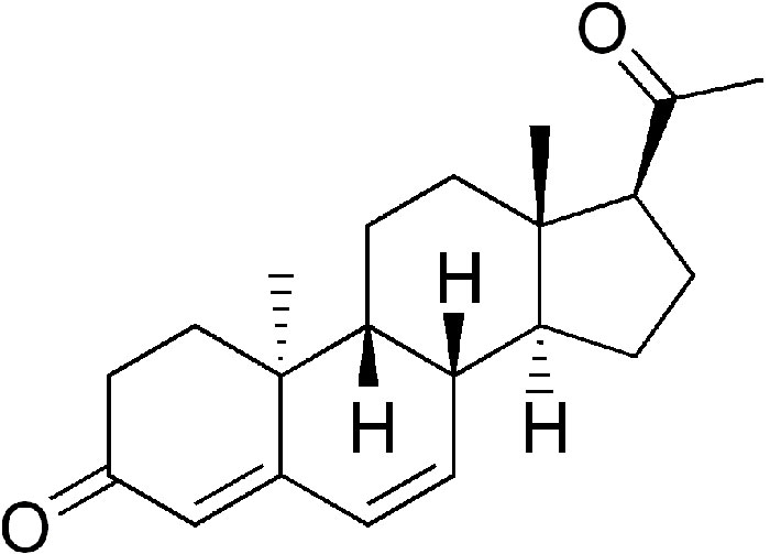 Дидрогестерон - структурная формула действующего вещества
