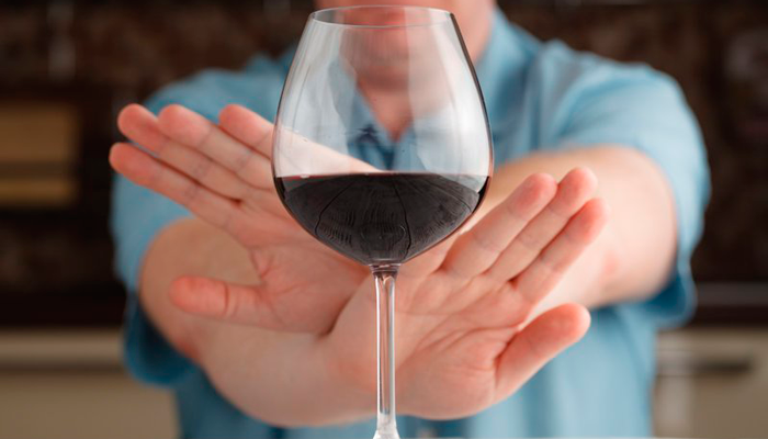 Прекращение употребления вина при аллергии