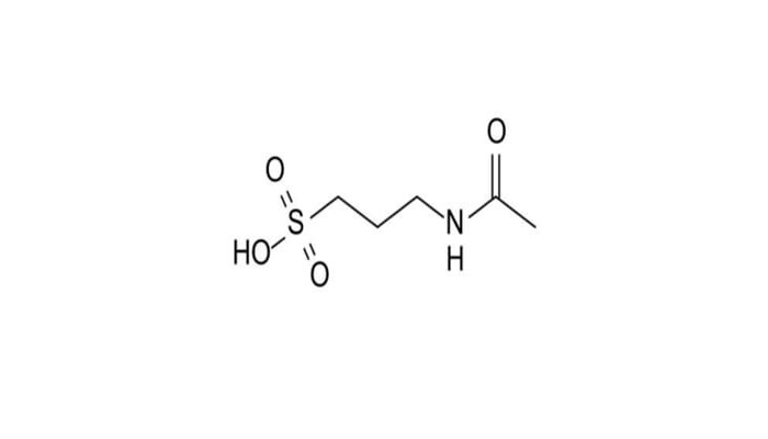 Химическая формула Акампросата - действующего вещества лекарства Кампрал