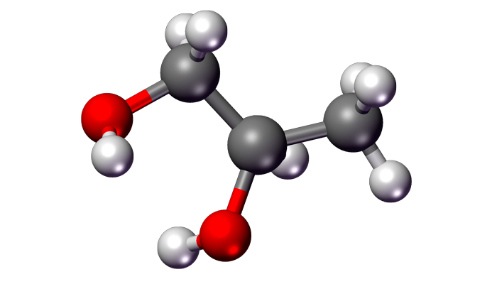 Структурная химическая формула пропиленгликоля