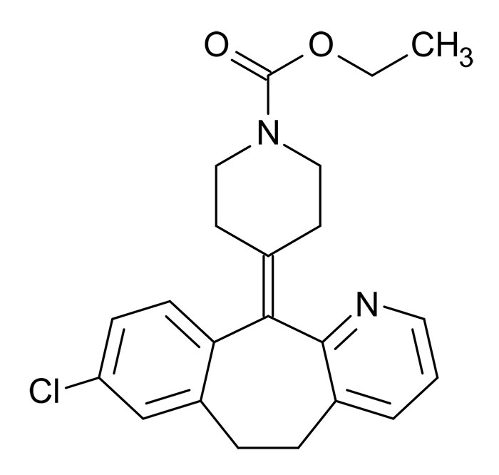 Лоратадин - структурная формула действующего вещества
