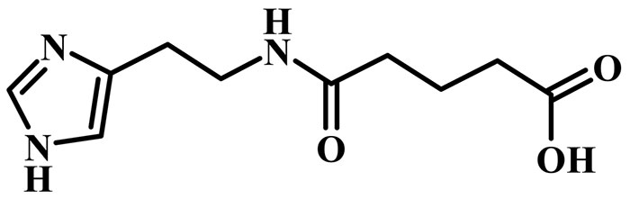 Имидазолилэтанамид пентандиовой кислоты - структурная формула действующего вещества