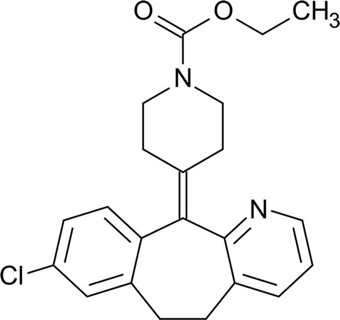 Лоратадин - структурная формула действующего вещества препарата Кларитин