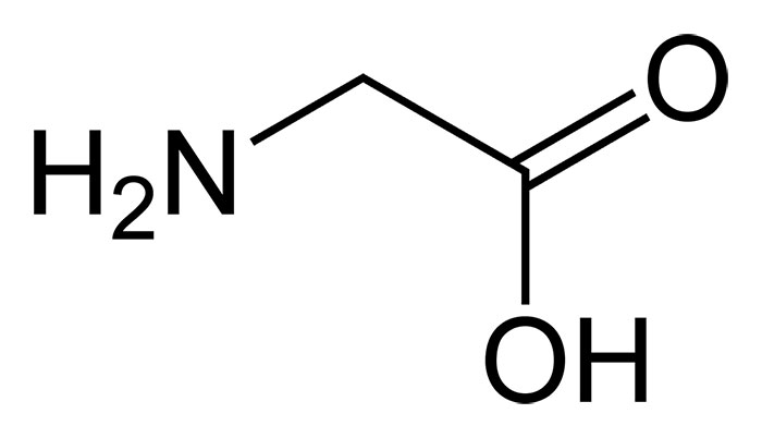 Аминоуксусная кислота - структурная формула действующего вещества препарата Глицин