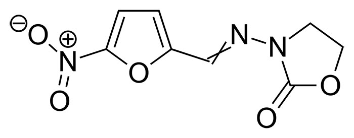 Фуразолидон - структурная формула действующего вещества препарата 