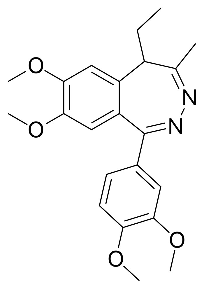 Тофизопам - структурная формула действующего вещества препарата Грандаксин