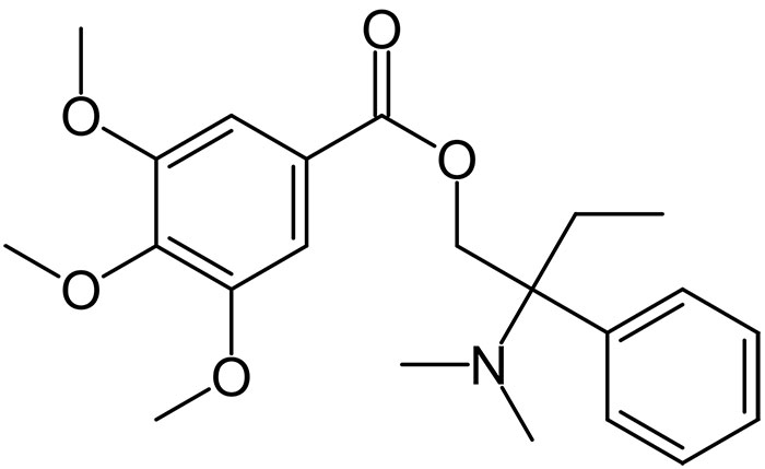 Тримебутин - структурная формула действующего вещества препарата Тримедат