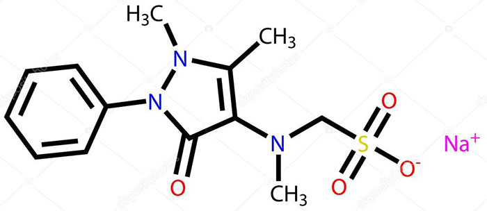 Метамизол натрия - структурная формула действующего вещества препарата Баралгин