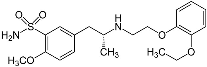 Тамсулозин - структурная формула действующего вещества препарата Профлосин