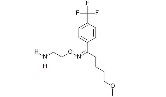 Флувоксамин - структурная формула действующего вещества препарата Феварин