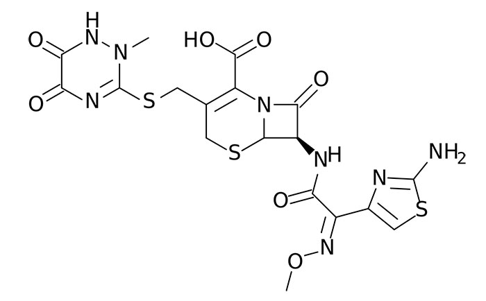 Цефтриаксон - структурная формула действующего вещества препарата
