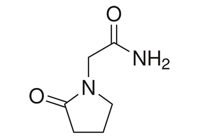 Пирацетам - структурная формула действующего вещества препарата Ноотропил