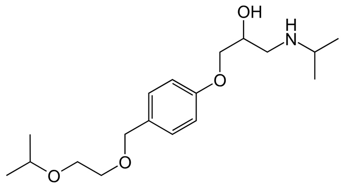 Бисопролол - структурная формула действующего вещества