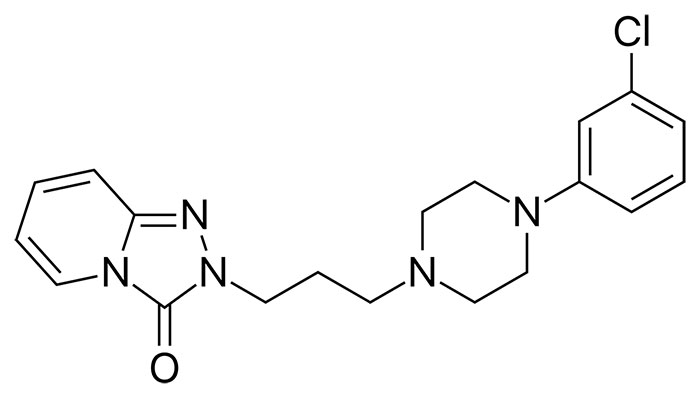 Тразодон - структурная формула действующего вещества препарата Триттико