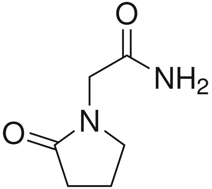 Пирацетам - структурная формула действующего вещества препарата
