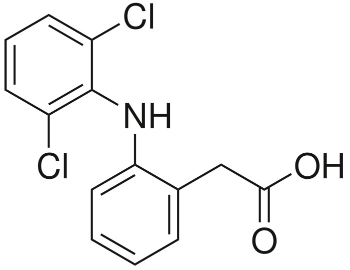 Диклофенак натрия - формула действующего вещества