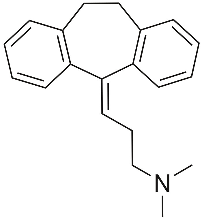 Амитриптилин - структурная формула действующего вещества