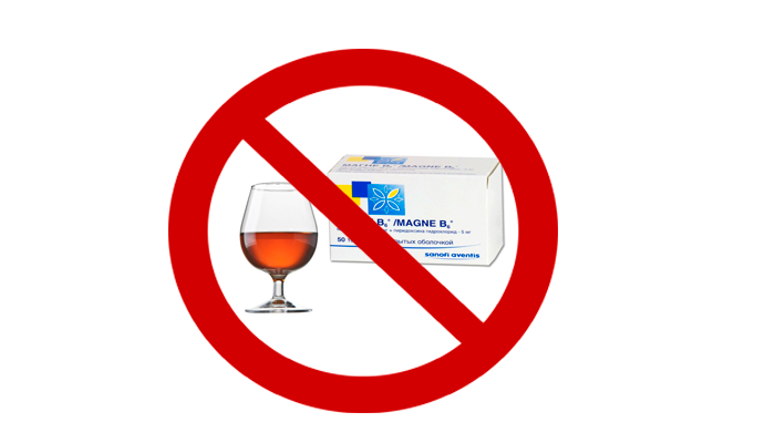 Запрет на смешивание алкоголя с Магне В6
