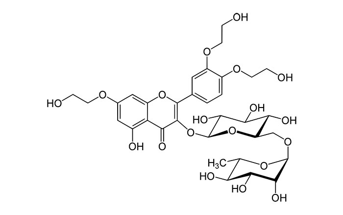 Троксерутин - структурная формула действующего вещества препарата Троксевазин