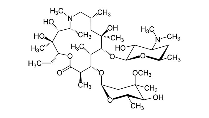 Азитромицин - структурная формула действующего вещества препарата Хемомицин
