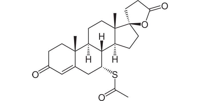 Спиронолактон - структурная формула действующего вещества препарата Верошпирон